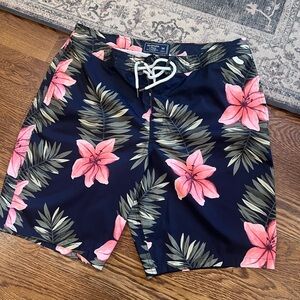 Mens Abercrombie & Fitch Floral Swim Trunks